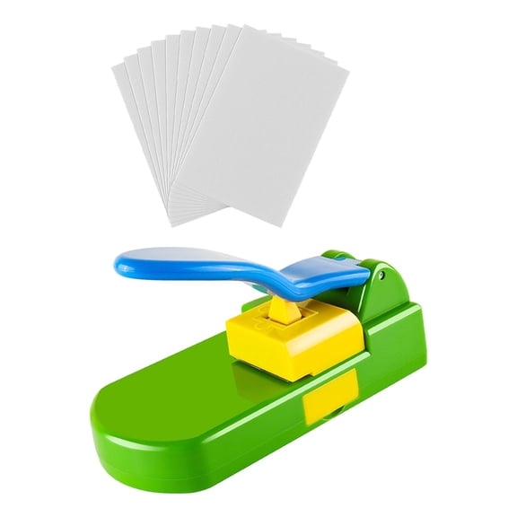 QSTDGVPW Jigsaw Puzzle Maker Craft Handmade Puzzle Puncher for Book Tabs Scrapbooking Green