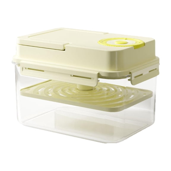 QSTDGVPW Kimchi Container Fresh Keeping Box Sauerkraut Storage Box Organizer Sauerkraut Fermenting Container for Pantry Picnic Kitchen Yellow