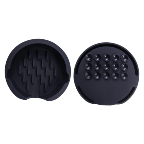QSTDGVPW Kitchen Sink Sponge Holder Silicone Dish Sponge Tray Caddy for Cafe Home Use Black