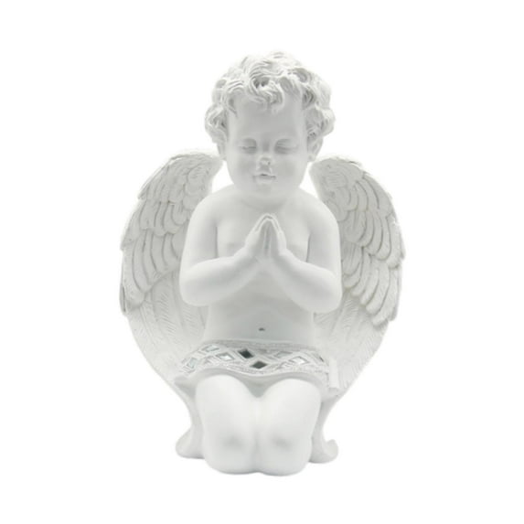 QSTDGVPW Kneeling Praying Cherub Statue Lovely Statue Garden Decoration Home Decor Grave