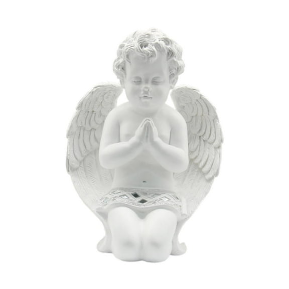 QSTDGVPW Kneeling Praying Cherub Statue Lovely Statue Garden Decoration Home Decor Grave