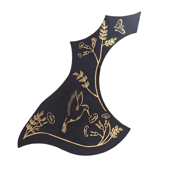 QSTDGVPW Left Handed Acoustic Guitar Pickguard Pick Guard Anti-scratch Plate Black