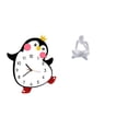 thumbnail image 1 of QSTDGVPW Lovely Abstract Penguin Wooden Wall Clock and Thinker Statue Decoration for Bedroom Living Room Office Shelf Multifunctional Home Decor, 1 of 8