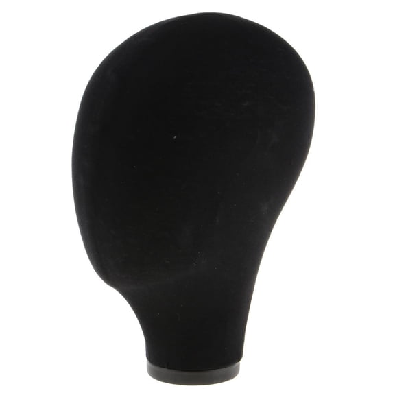 QSTDGVPW Mannequin Canvas Block Head Wig Toupee Hat Display With Mount Hole 21 Inch Black