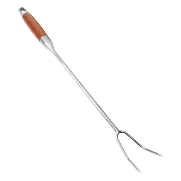 QSTDGVPW Meat Fork Comfortable Handle Kitchen Gadgets 304 Stainless Steel for Cooking wooden handle 50cm