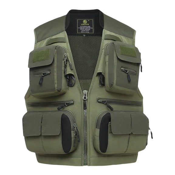 QSTDGVPW Mesh Sleeveless Jacket Waistcoat Coat Breathable Fishing Vest for Training L L