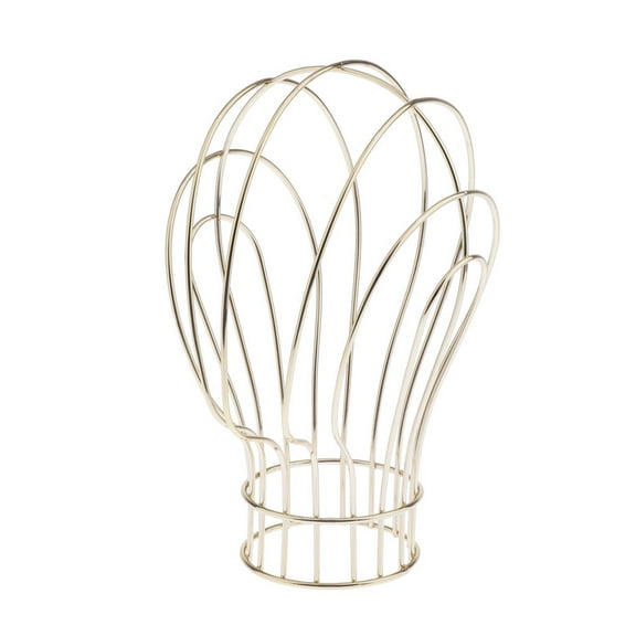 QSTDGVPW Metal Mannequin Head Stand Hat Display Rack Hair Wig Holder Golden