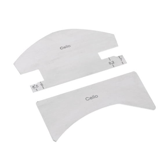 QSTDGVPW Metal Violin Bridge Fingerboard Mold Template Tool for Violin /Viola /Cello Instrument Accessories Cello_2pcs