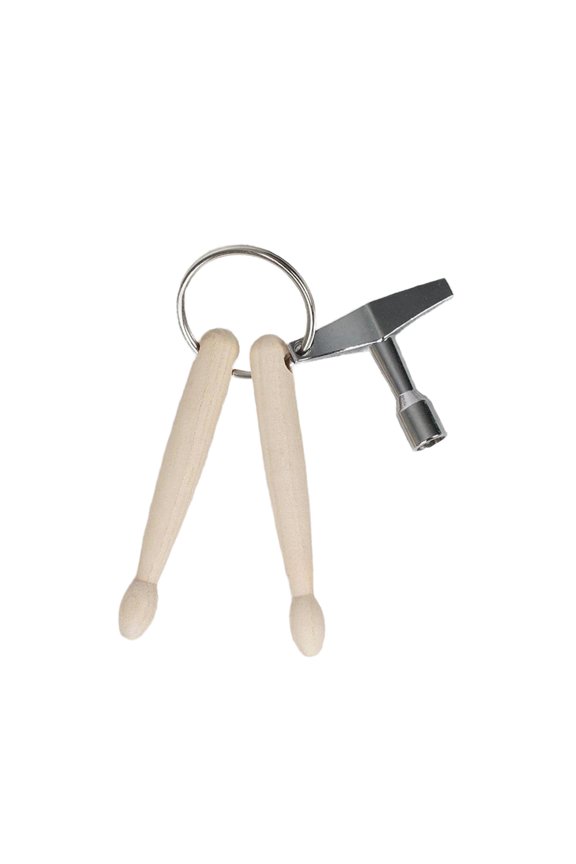 Mini Drumstick Keychain Musical Instrument Toy Lightweight Key Pendant with Drum Style A
