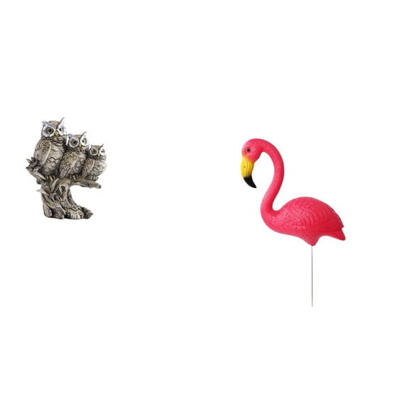 QSTDGVPW Modern Animal Owl Bird Figurine Sculpture Tabletop Ornament for Living Room Office Cabinet Decor and Fairy Garden Accessories Holiday Spring