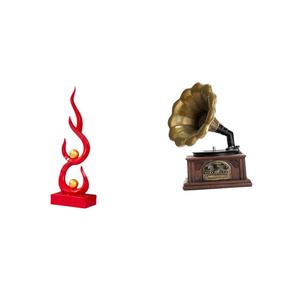 QSTDGVPW Modern Vintage Resin Flame Figurine Collectible Fire Sculpture Retro Ornament for Office Bookshelf Housewarming Valentine's Day Gift