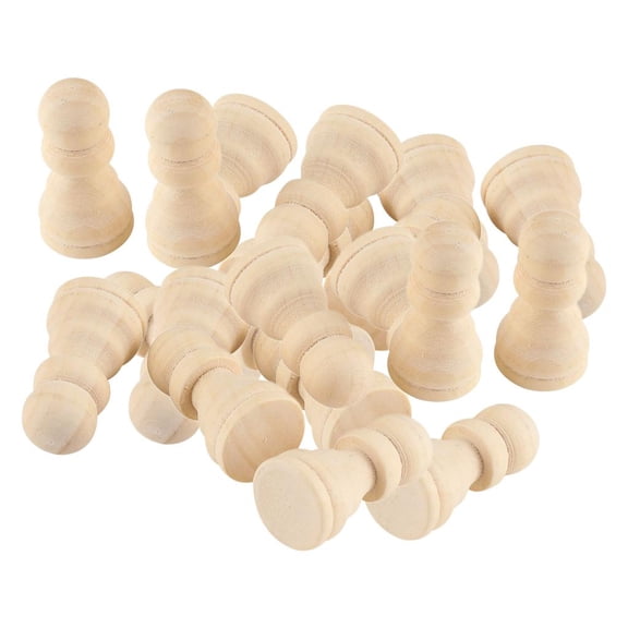 QSTDGVPW Natural Wood Chess Pieces Chess Pawns Tournament Chess Set for Chess Board Game, A