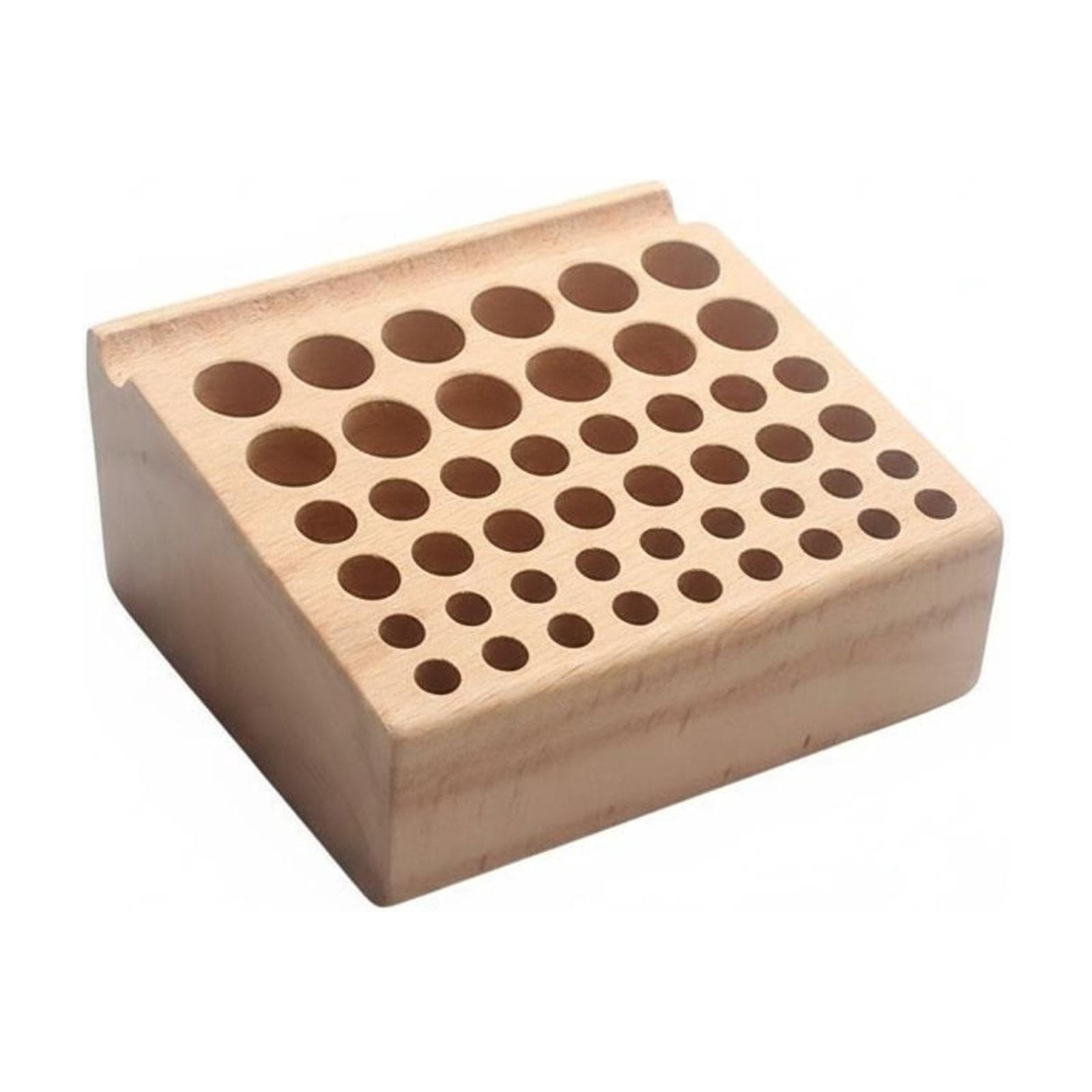 QSTDGVPW Organizer Tool Rack Punch Holder Beechwood Compartmentalized ...