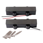 QSTDGVPW Pack of 2 Closed Bass Pickup Replacements Black Stringed Instrument Parts DIY