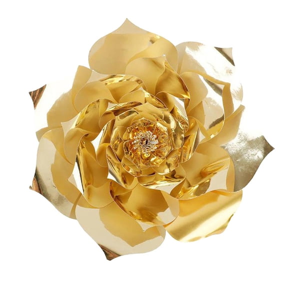 QSTDGVPW Paper Flower Wall Background 40cm Large Photo Decoration Prop Gold