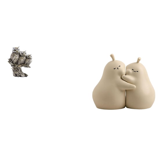 QSTDGVPW Pear Figurine Modern Animal Sculpture Tabletop Ornament Ceramic Bookend Fine Workmanship Living Room Office Decor Wonderful Gift