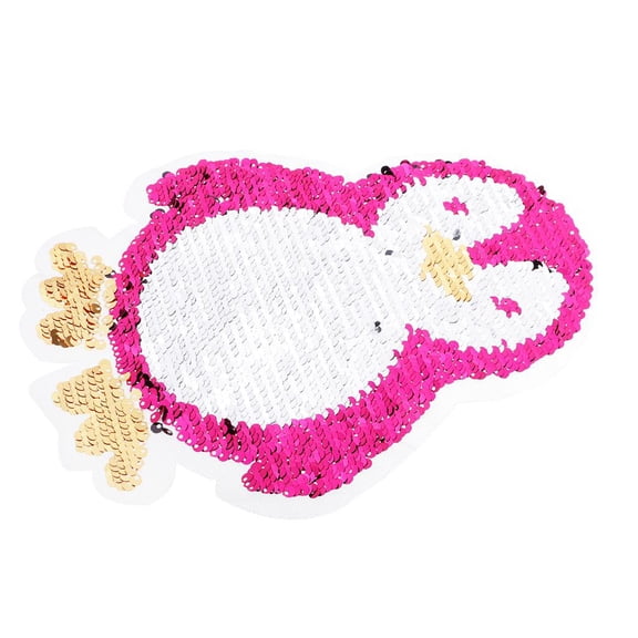 QSTDGVPW Penguin Reversible Change Color Sequin Sewing on Patches Clothes DIY Embroidered