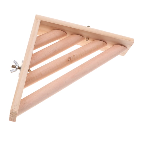 QSTDGVPW Pet Chinchilla Squirrel Parrot Toy Bird Perch Platform Stand Corner Cage Raw Wood