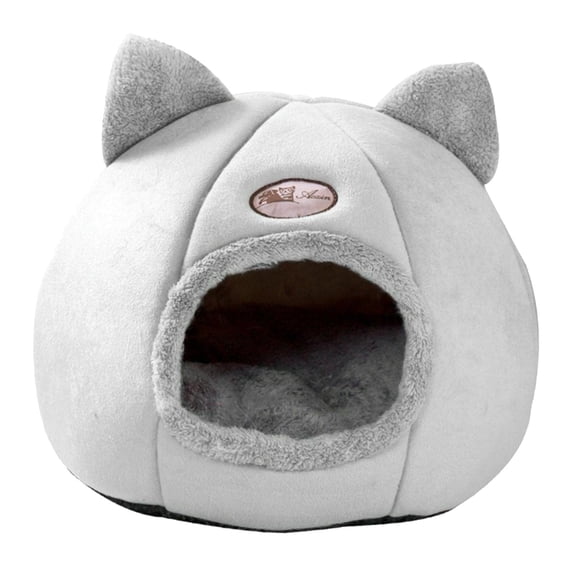 QSTDGVPW Pet Nest Dog Cat Bed Puppy Warm Cushion Sleeping Cave Kennel Canopy L 36CM