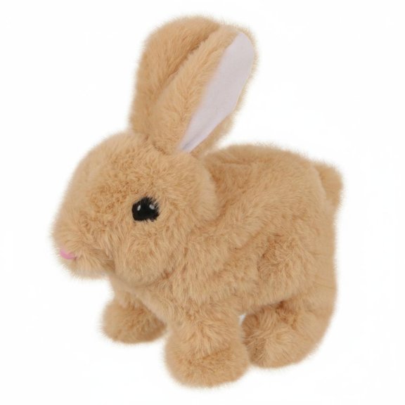 QSTDGVPW Plush Rabbit Toy Stuffed Bunny Hare Soft Huggable Plush Material Interactive Walking and Squeaking for Children Gift