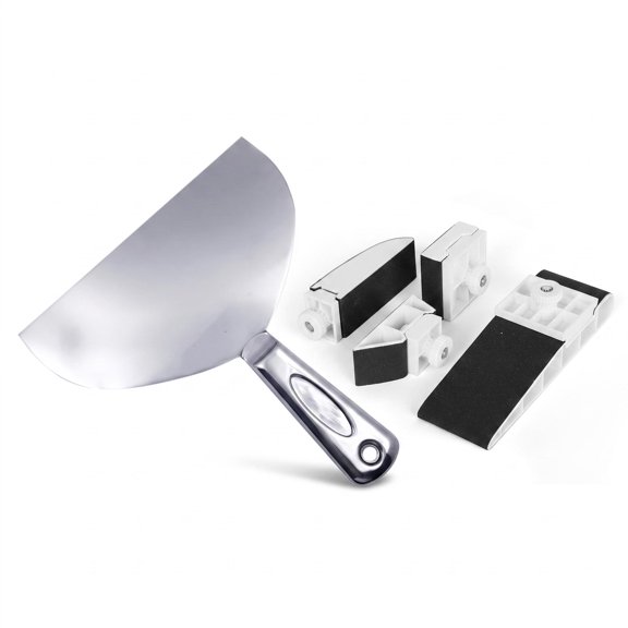 QSTDGVPW Putty Knife Taping Steel Hands Plaster Scraping Repairing Drywall Cleaning Spackle Paint Clamp Sanding Block Woodcraft Sheet Holder Rust Remov