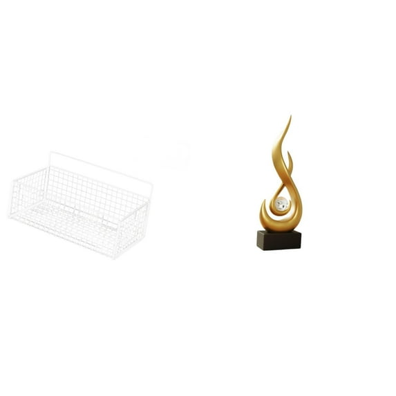 QSTDGVPW Radiant Ember Sculpture Modern Resin Flame Figurine Artistic Fire Keepsake Abstract Statue for Living Room Cabinet Indoor Decor