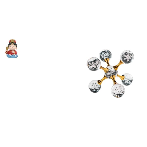 QSTDGVPW Resin Bubble Sphere Figurine Mazu Mother Statue Collectible Birthday Gift Sculpture Tabletop Ornament Modern Decorative Sculpture for Fireplace Bedroom Cabinet Desk Office Shelf Living