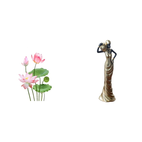 QSTDGVPW Retro African Wall Art Sculpture Sticker Vintage Tribal Lady Figurine PVC Mural Decor for Living Room Kitchen Bedroom Sofa TV Background