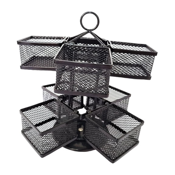 QSTDGVPW Rotatable Coffee Milk Bag Holder Tea Organizer Storage Holder 9 Sections Display
