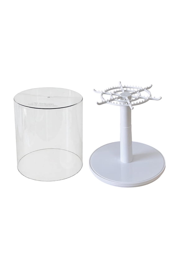 Rotating Figure Display Case Display Stand Tabletop Stackable Organizer for Desk
