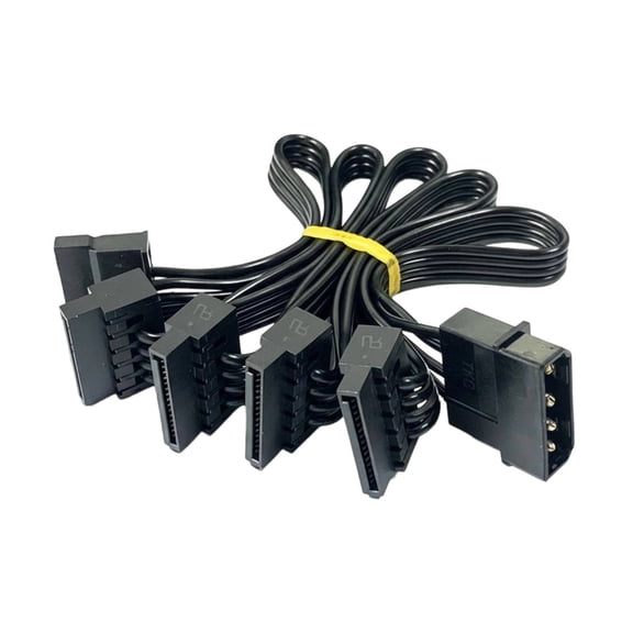 QSTDGVPW Serial ATA Power Splitter Cable Cost-Effective Upgrade 1 to 5 Serial ATA Power Cable Easy Installation Computer Component for PC Builders
