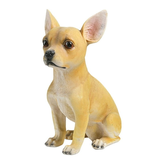 QSTDGVPW Simulated Dog Statue Animal Figure Crafts Gift Collection Modern Table Sculpture Yellow
