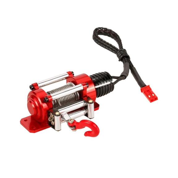 QSTDGVPW Simulation RC Car Winch, Remote Control Model Accessories for SCX10, TRX4, TF2,