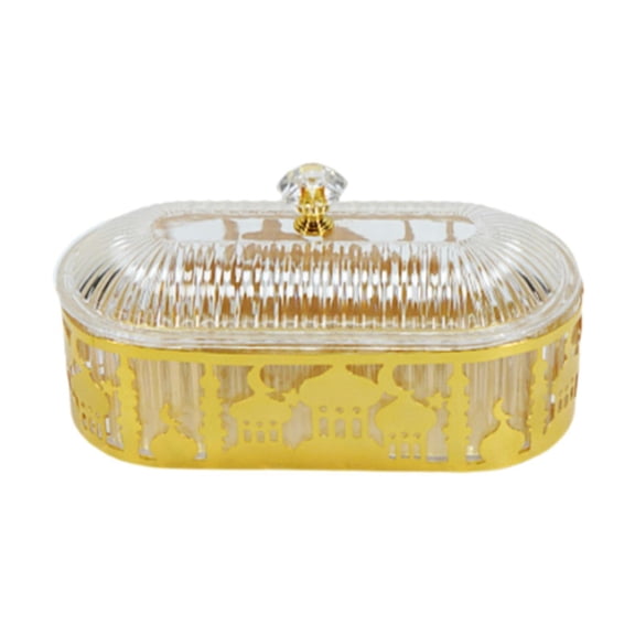 QSTDGVPW Snack Tray Food Storage Holder Food Plates Dustproof Candy Serving Jar Treat Box Yellow