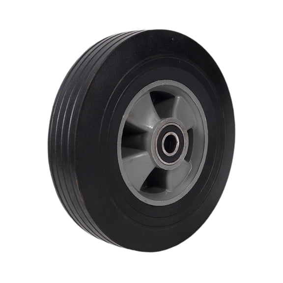 QSTDGVPW Solid Tire Wheels Replacement Tires Heavy Duty Rubber Wheels Shopping Cart Wheel for Yard Trailers Wheelbarrows Trolleys Accs 8 Inch