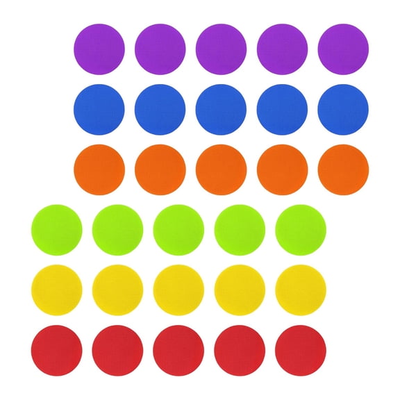 QSTDGVPW Spot Markers, Sit Floor Spots, Circles Spot Marker Sticker Carpet Floor Spots 30pcs Round