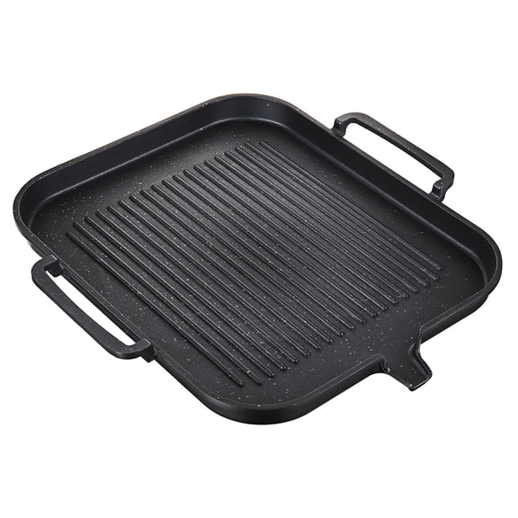 QSTDGVPW Square Shape Non-stick Aluminum Alloy Grill Pan BBQ Pan for Gas Stove, Induction