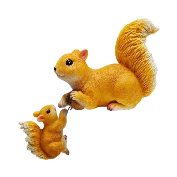QSTDGVPW Squirrel Statue Craft Animal Sculpture for Micro Landscape Balcony Dollhouse