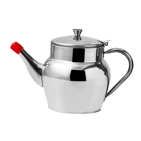 QSTDGVPW Stainless Steel Oil Dispenser Bottle with Handle Smooth Pouring Leakproof Oil Keeper Vinegar Pot Vinegar Container for Home 1500ml