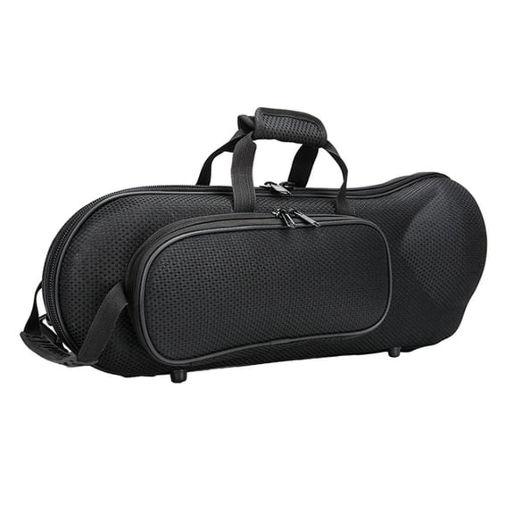 QSTDGVPW Trumpet Storage Carrying Case Padded Hard Shell Waterproof Material Backpack Bag Oxford Cloth