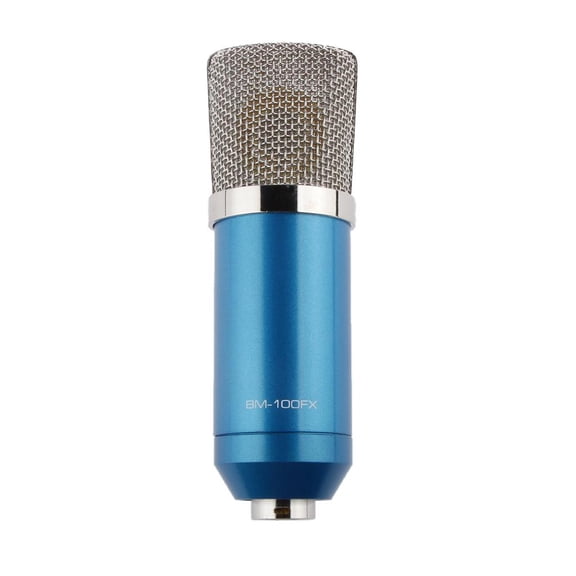 QSTDGVPW USB Computer Pc Studio Condenser Microphone Recording with Tripod Stand Blue