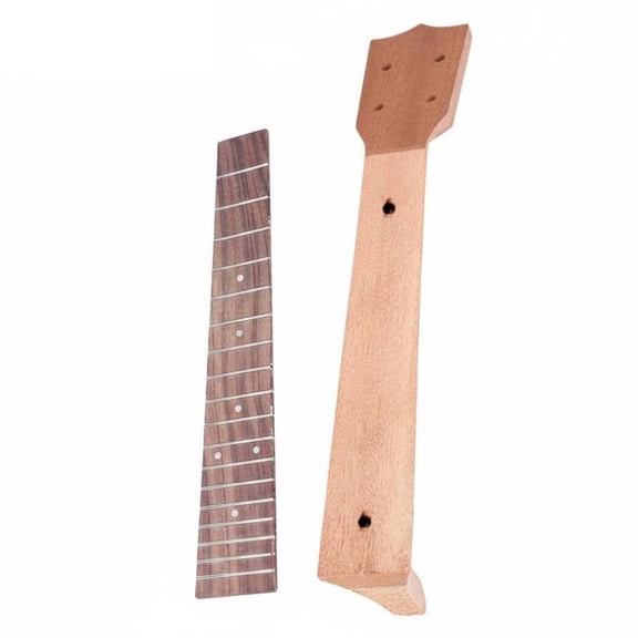 QSTDGVPW Ukulele Neck Fingerboard Set Okoume Rosewood 18 Frets for Smooth Playability Ideal for Instrument Repair Benches and Hobbyists with 26 Inch Ukuleles
