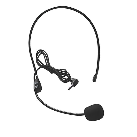QSTDGVPW Universal Cell Phone Headset 3.5mm Wired Operator Style Flex Boom Microphone for