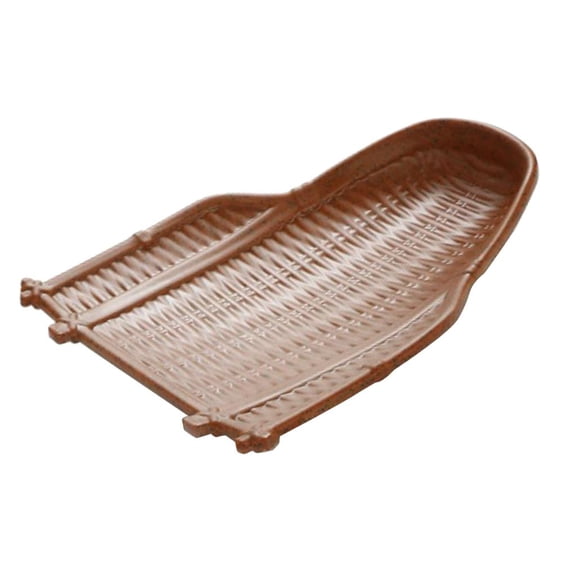 QSTDGVPW Vintage Melamine Knitting Plate Straw Container Kitchen Fruit Tray Multi Brown Brown 30cm