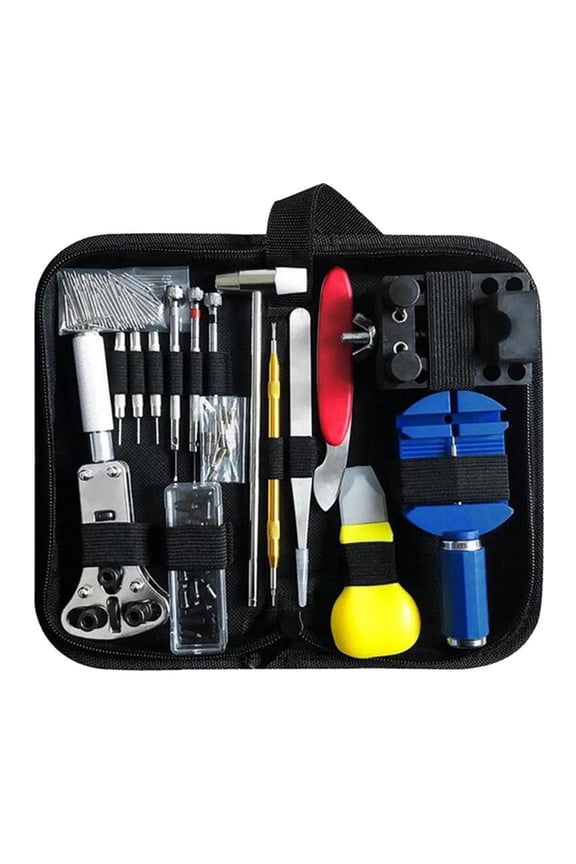 Watch Repair Kit, 147 PCS Watch Repair Tools Professional Tool Set, Pin Tool Set, Watch Battery Replacement Tool Kit w/ Bag