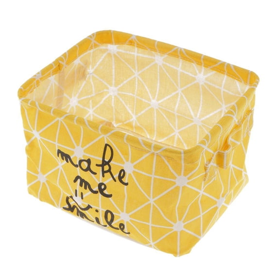 QSTDGVPW Waterproof Linen Storage Bucket Laundry Hamper Toy Makeup Yellow