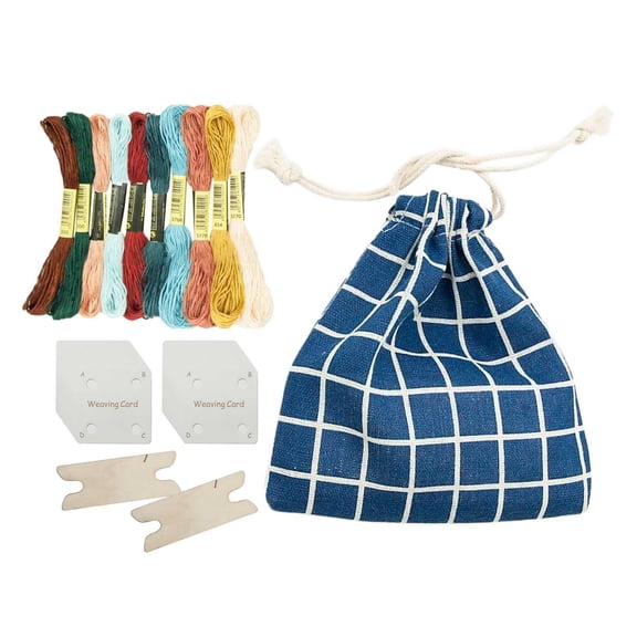 QSTDGVPW Weaving Cards Kit Tablet Weaving Card Paper Loom Cards with Unfinished Shuttles C