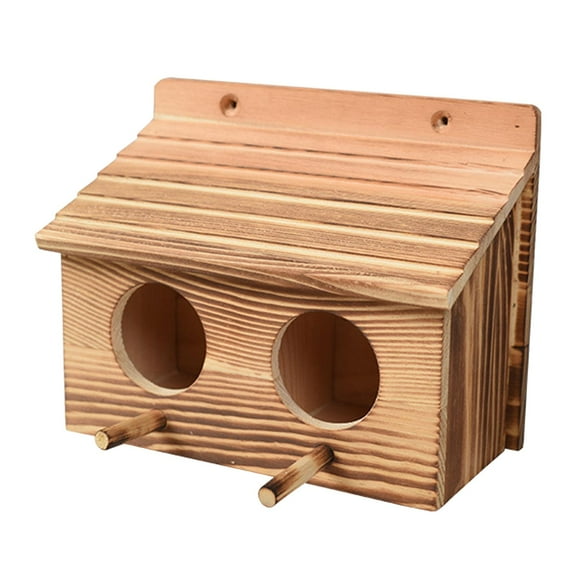 QSTDGVPW Wild Bird Multi-Purpose Nesting Box | Can Be Either Open Fronted Or A Traditional Nest Box | Suitable For Many Different Species Of Garden Birds