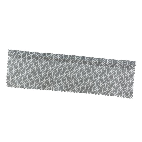 QSTDGVPW Window Balcony Rod Grid Short Curtain for Home Kitchen Cabinet Panel Gray Strip