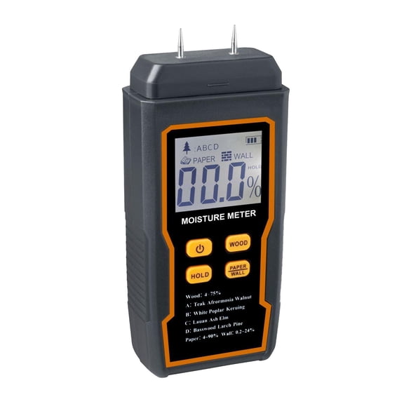 QSTDGVPW Wood Humidity Tester Battery Powered Hygrometer for Building Material Wall Floor